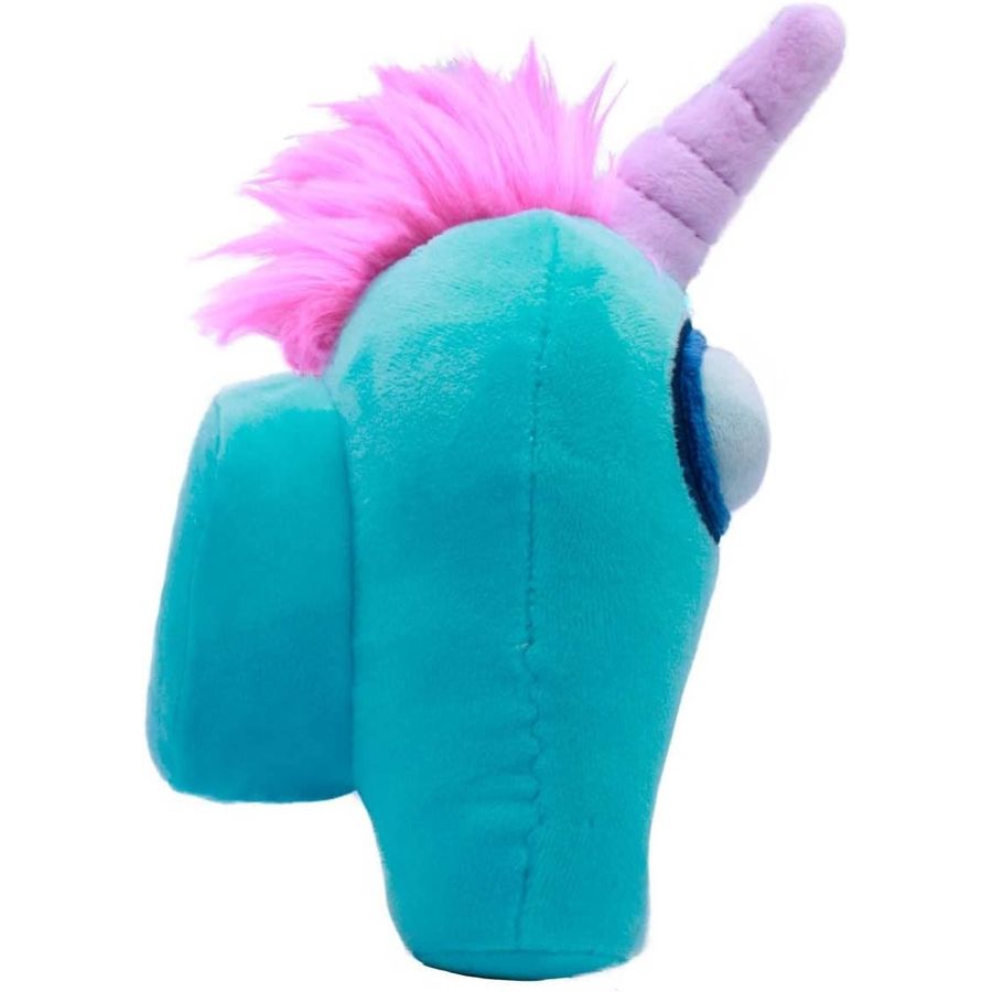 Among Us Cyan Unicorn Plush, 6 in, view 2