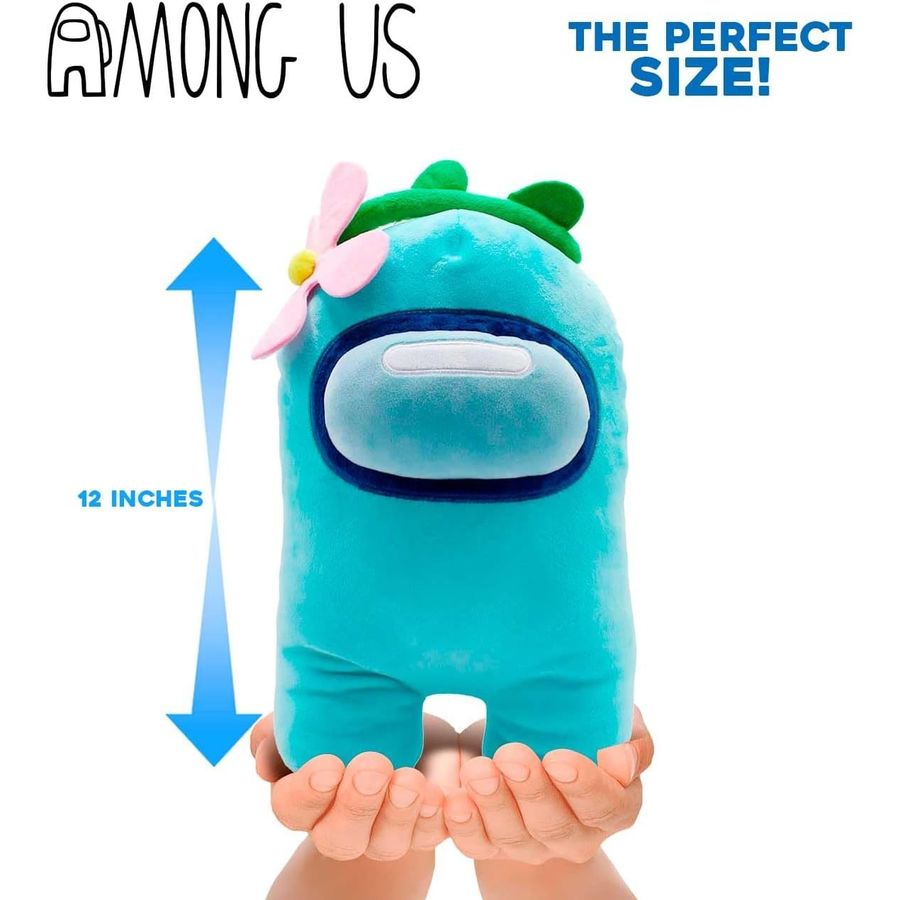 Among Us Mega Aqua Flower Plush, 12 in, view 2