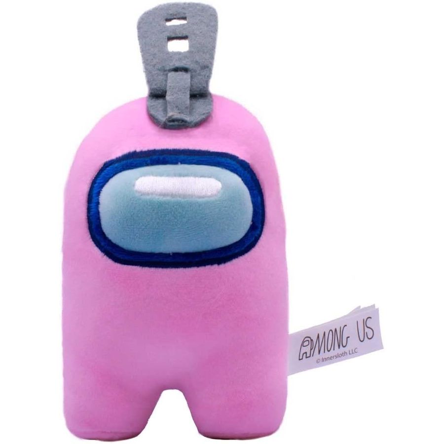 Among Us Pink Zipper Plush, 6 in