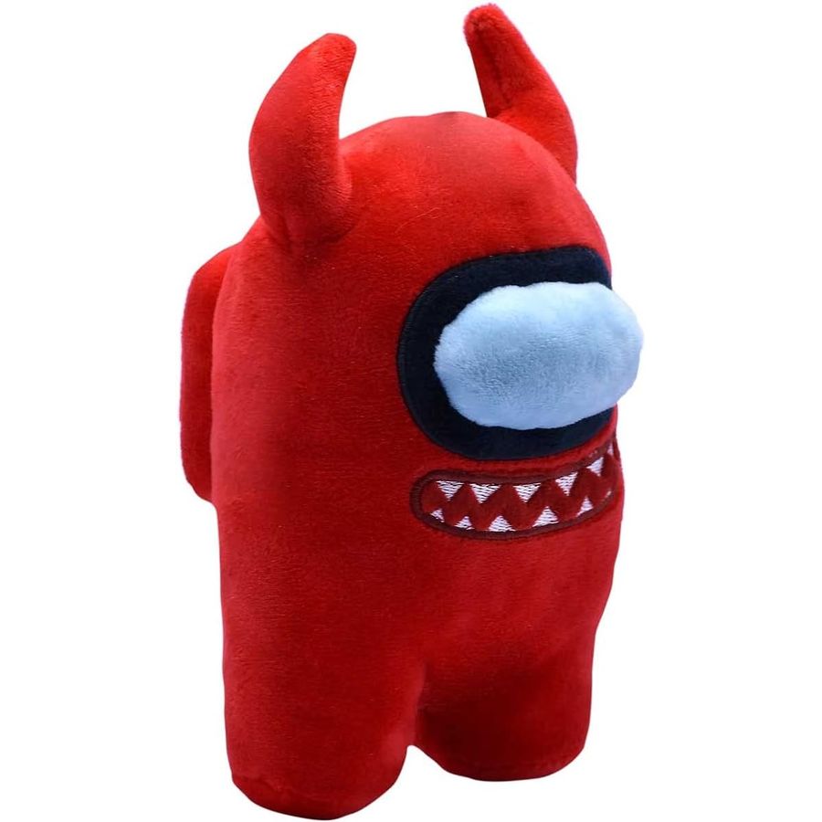 Among Us Red Devil Horns Plush, 6 in, view 3