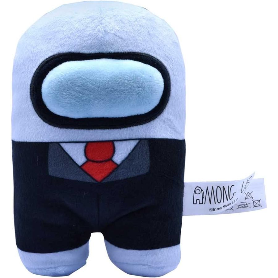 Among Us White Black Suit Plush, 6 in