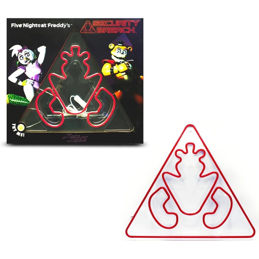 FNAF Freddy Triangle Logo Neon Wall Sign, 18 in, view 2