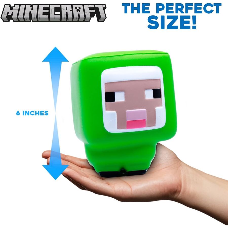 Minecraft Green Sheep Mega SquishMe, 6 in, view 2
