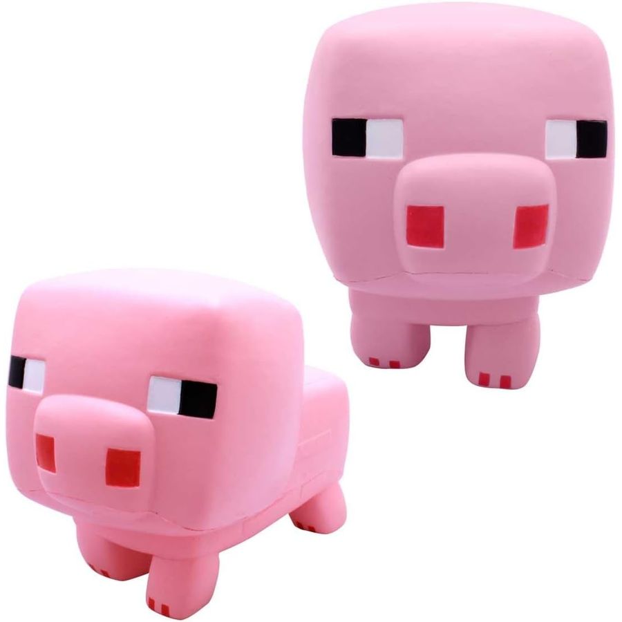 Minecraft Mighty Mega SquishMe Pig, 10 in, view 5