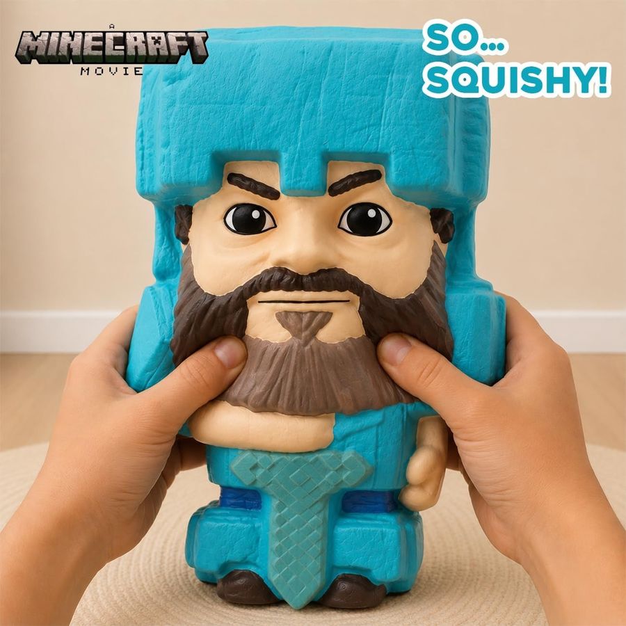 Minecraft Movie Diamond Steve Mighty Mega SquishMe, view 5