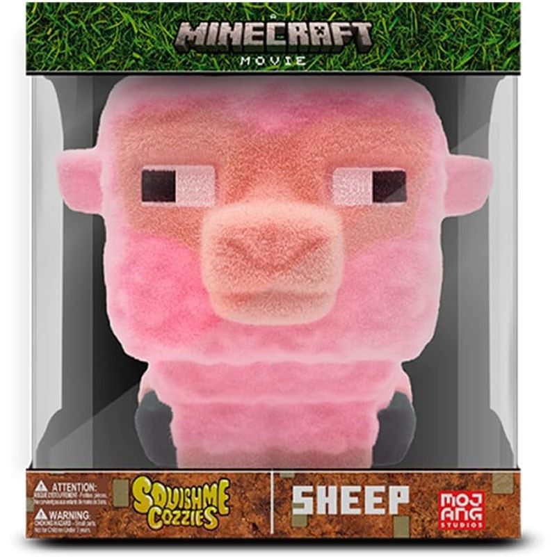 Minecraft Movie Pink Sheep SquishMe Cozzies, 7 in, view 4